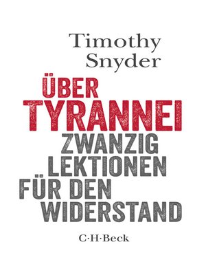 cover image of Über Tyrannei